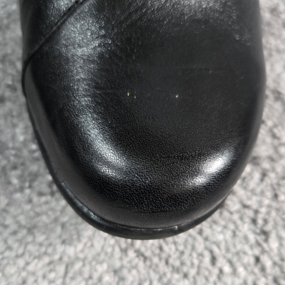 Clarks Bendables Black Leather Slip On Shooties Comfy Business Casual WIDE - Picture 11 of 11